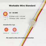 22-20 AWG Wire Connectors 10 Pack - Quick Splice Low 22-20 AWG Wire Connectors 10 Pack - Quick Splice Low