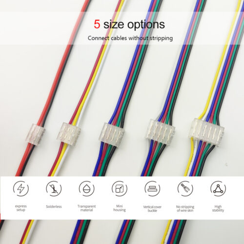 Low Voltage Wire Connectors 5 Pin, Quick Splice Joints 22-20 awg